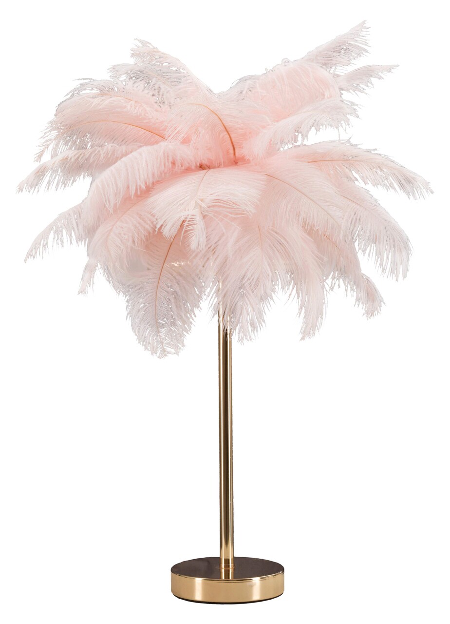 Lampa de masa Palm Pink, Mauro Ferretti, Ø40 x 55 cm, 2 x E14, 40W, fier, roz/auriu - imagine 7